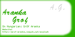 aranka grof business card